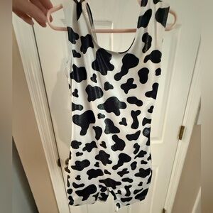 Cow Print Sleeveless Bodysuit